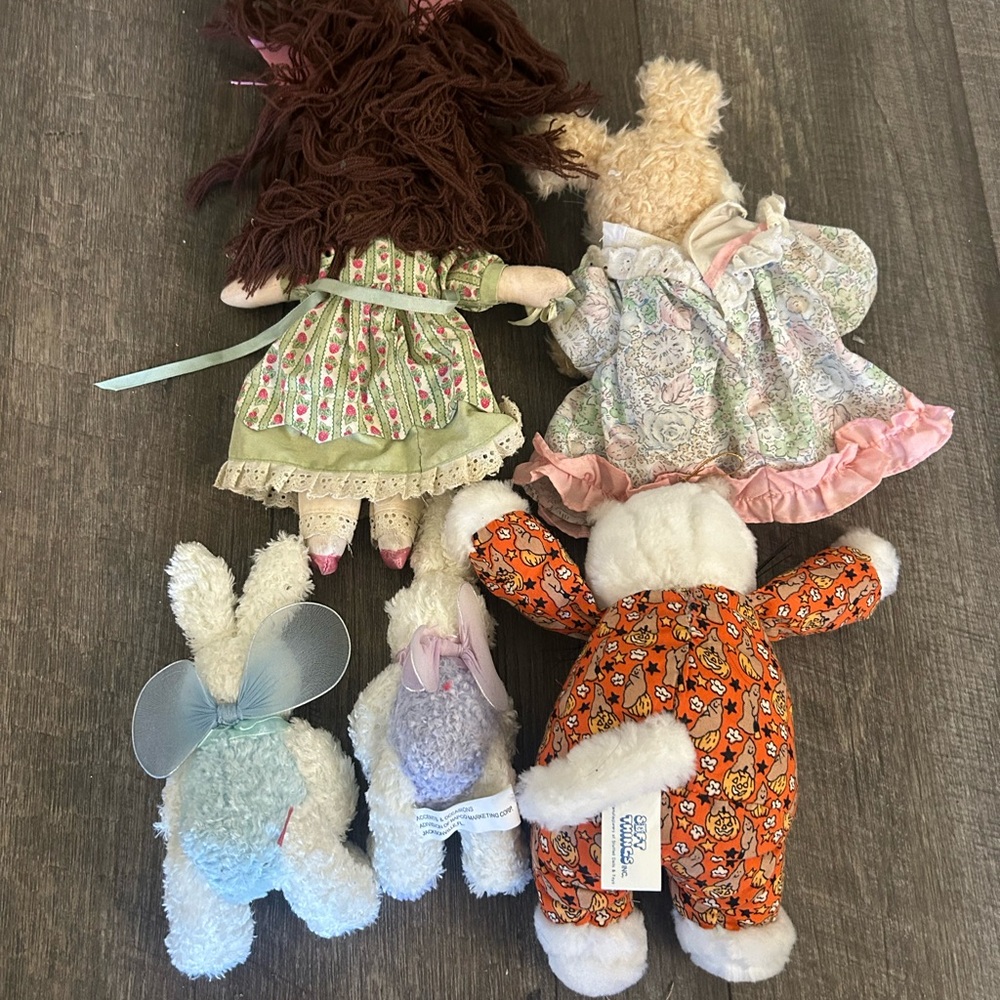 Bunny Rabbit Easter & Fall Autumn Rabbit with Girl doll - Picture 5 of 5